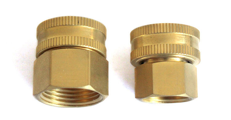 Dual Female Mässing Swivel Hose Connector